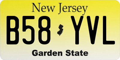 NJ license plate B58YVL