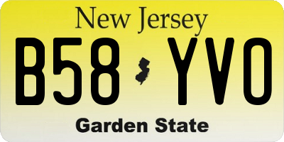 NJ license plate B58YVO