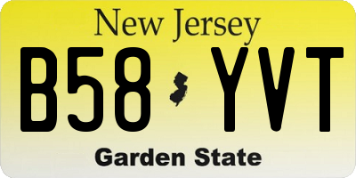 NJ license plate B58YVT