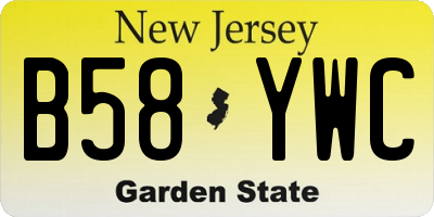 NJ license plate B58YWC