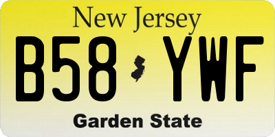 NJ license plate B58YWF