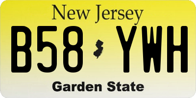 NJ license plate B58YWH