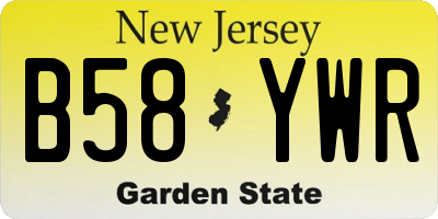 NJ license plate B58YWR