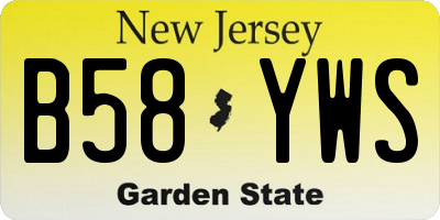 NJ license plate B58YWS