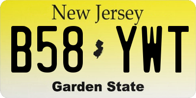 NJ license plate B58YWT