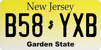NJ license plate B58YXB