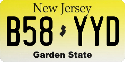 NJ license plate B58YYD