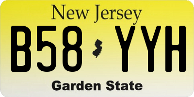 NJ license plate B58YYH