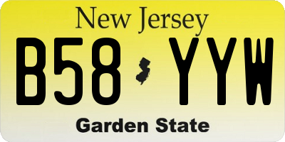 NJ license plate B58YYW