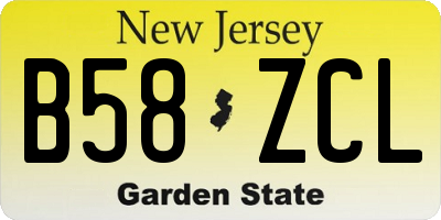 NJ license plate B58ZCL