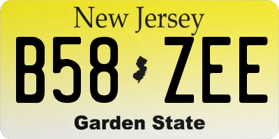 NJ license plate B58ZEE