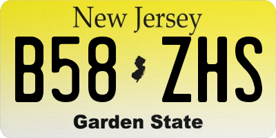 NJ license plate B58ZHS