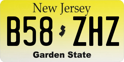 NJ license plate B58ZHZ