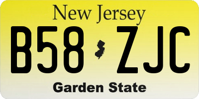 NJ license plate B58ZJC