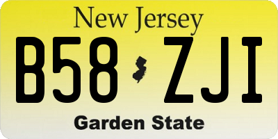 NJ license plate B58ZJI
