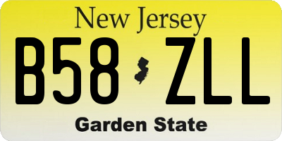 NJ license plate B58ZLL
