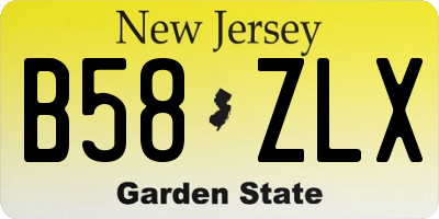 NJ license plate B58ZLX