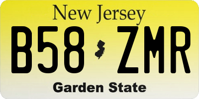NJ license plate B58ZMR