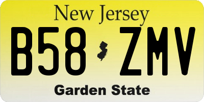 NJ license plate B58ZMV