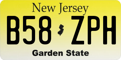 NJ license plate B58ZPH