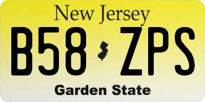 NJ license plate B58ZPS