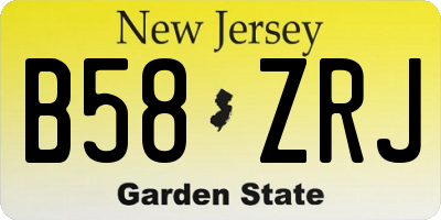 NJ license plate B58ZRJ