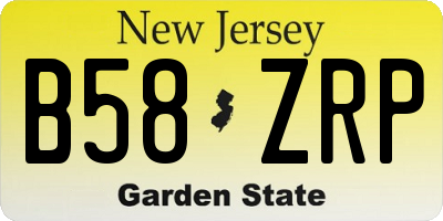 NJ license plate B58ZRP