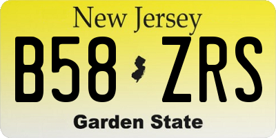 NJ license plate B58ZRS