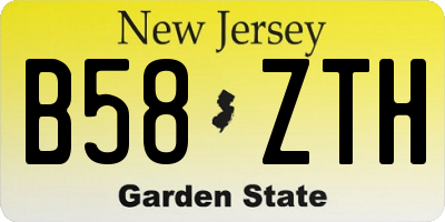 NJ license plate B58ZTH