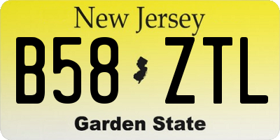 NJ license plate B58ZTL
