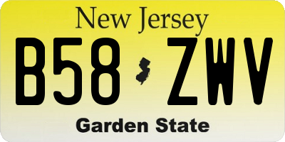 NJ license plate B58ZWV