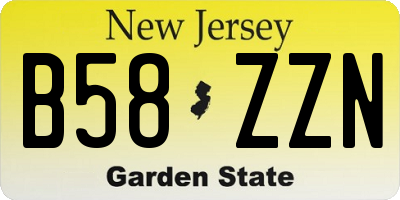 NJ license plate B58ZZN