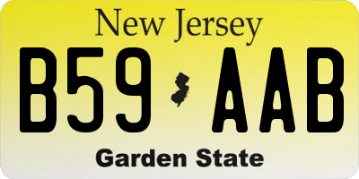 NJ license plate B59AAB
