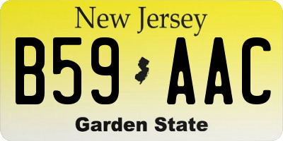 NJ license plate B59AAC