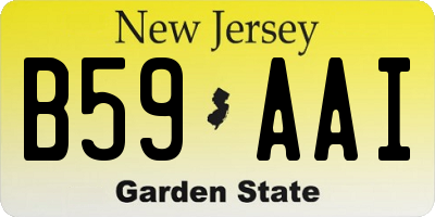 NJ license plate B59AAI