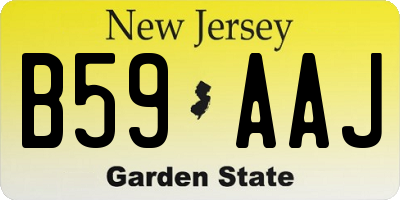 NJ license plate B59AAJ