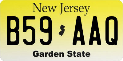 NJ license plate B59AAQ