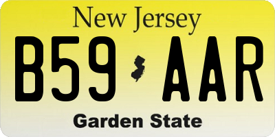 NJ license plate B59AAR