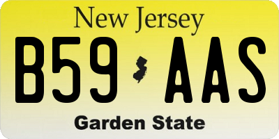 NJ license plate B59AAS