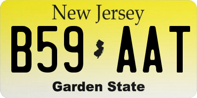 NJ license plate B59AAT