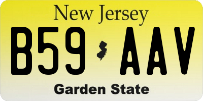NJ license plate B59AAV
