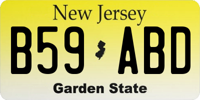NJ license plate B59ABD