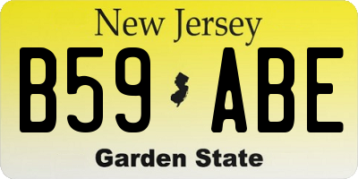 NJ license plate B59ABE