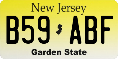 NJ license plate B59ABF