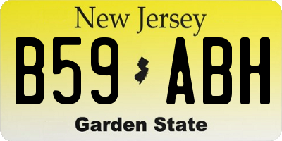 NJ license plate B59ABH