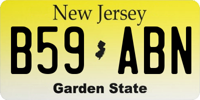 NJ license plate B59ABN