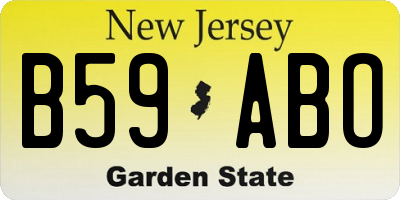 NJ license plate B59ABO