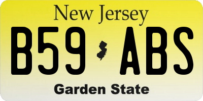 NJ license plate B59ABS