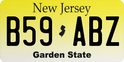NJ license plate B59ABZ