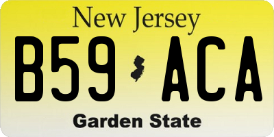 NJ license plate B59ACA